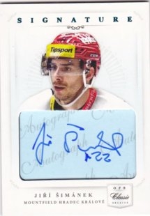 hokejová karta Jiří Šimánek OFS 14/15 Authentic Signature Level 1