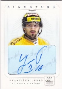hokejová karta František Lukeš OFS 14/15 S.II. Authentic Signature Level 2