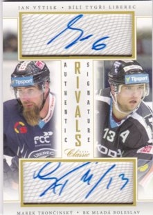 Hokejová karta Jan Výtisk / Michal Trončínský OFS 2015-16 S.1 Rivals Double Sign