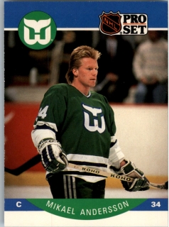 Hokejová karta Mikeal Andersson ProSet 90-91 řadová č. 98