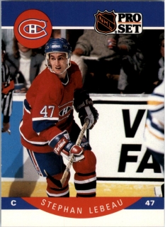 Hokejová karta Stephan Lebeau ProSet 90-91 řadová č. 152