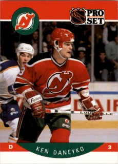 Hokejová karta Ken Daneyko ProSet 90-91 řadová č. 165