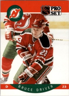 Hokejová karta Bruce Driver ProSet 90-91 řadová č. 166
