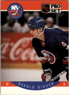Hokejová karta Gerald Diduck ProSet 90-91 řadová č. 180