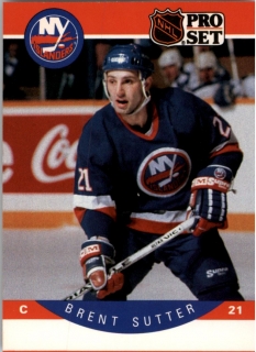 Hokejová karta Brent Sutter ProSet 90-91 řadová č. 191