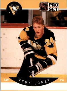 Hokejová karta Troy Loney ProSet 90-91 řadová č. 237
