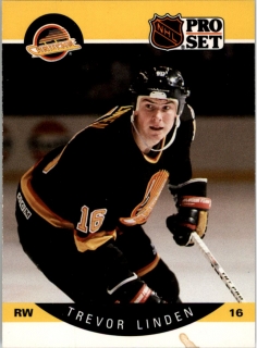 Hokejová karta Trevor Linden ProSet 90-91 řadová č. 299