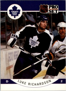 Hokejová karta Luke Richardson ProSet 90-91 řadová č. 289