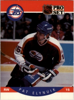 Hokejová karta Pat Elynuik ProSet 90-91 řadová č. 327