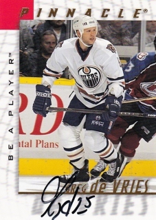 Hokejová karta Greg de Vries Pinnacle 1997-98 Be A Player AUTOGRAPH SIGNATURE