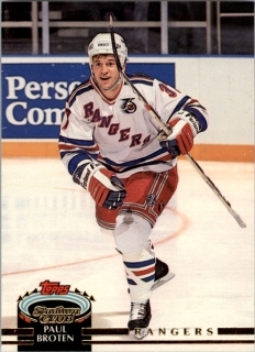 Hokejová karta Paul Broten Topps Stadium 1992-93 řadová č. 109