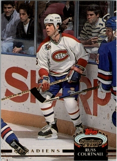 Hokejová karta Russ Courtnall Topps Stadium 1992-93 řadová č. 152