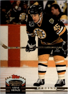 Hokejová karta Steve Heinze Topps Stadium 1992-93 řadová č. 166