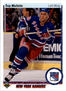 Hokejová karta Troy Mallette Upper Deck 1990-91 řadová č. 11
