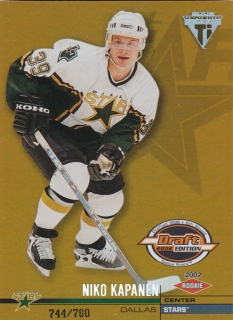 Hokejová karta Niko Kapanen Pacific 2002-03 Titanium Rookie Draft Edition /780