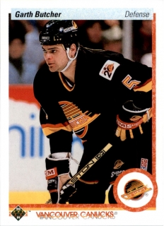 Hokejová karta Garth Butcher Upper Deck 1990-91 řadová č. 98