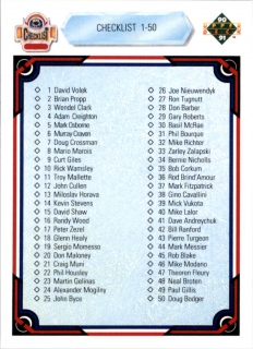 Hokejová karta Checklist 1-100 Upper Deck 1990-91 řadová č. 100