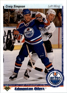 Hokejová karta Craig Simpson Upper Deck 1990-91 řadová č. 129
