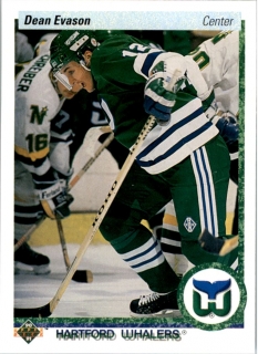 Hokejová karta Dean Evason Upper Deck 1990-91 řadová č. 192