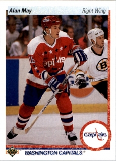 Hokejová karta Alan May Upper Deck 1990-91 řadová č. 240