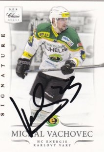hokejová karta Michal Vachovec OFS 14-15 s II bonus signature 