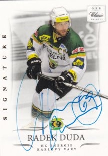 hokejová karta Radek Duda OFS 14-15 s II bonus signature 