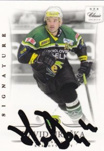 hokejová karta David Hruška OFS 14-15 s II bonus signature 