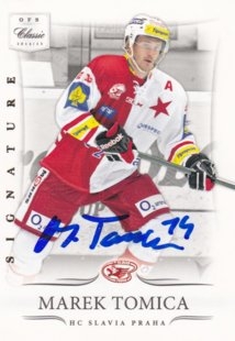 hokejová karta Marek Tomica OFS 14-15 s II bonus signature 