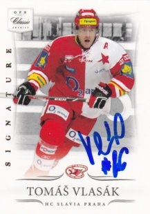 hokejová karta Tomáš Vlasák OFS 14-15 s II bonus signature 