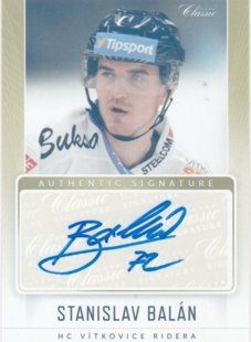 hokejová karta Stanislav Balán OFS 2016-17 s I Authentic Signature 