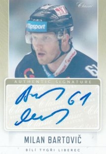 hokejová karta Milan Bartovič OFS 2016-17 s I Authentic Signature 