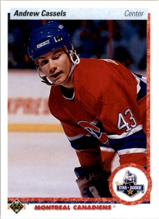 Hokejová karta Andrew Cassels Upper Deck 1990-91 řadová č. 265