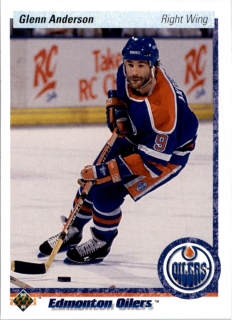 Hokejová karta Glenn Anderson Upper Deck 1990-91 řadová č. 284