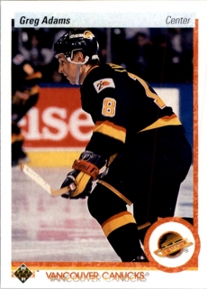 Hokejová karta Greg Adams Upper Deck 1990-91 řadová č. 342