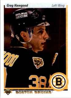 Hokejová karta Greg Hawgood Upper Deck 1990-91 řadová č. 391