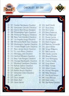Hokejová karta Checklist 301-400 Upper Deck 1990-91 řadová č. 400