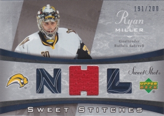 Hokejová karta Ryan Miller Upper Deck 2006-07 Sweet Shot Sweet Stitches SS-RM