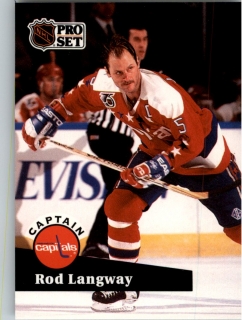 Hokejová karta Rob Langway ProSet 1991-92 S2 Captain č. 587