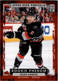 Hokejová karta Noah Hanifin UD Portfolio 20015-16 Rookie Phenom č. 249