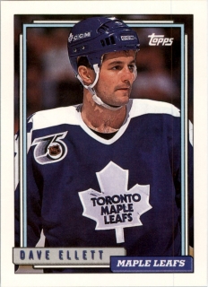Hokejová karta Dave Ellett Topps 1992-93 řadová č. 30