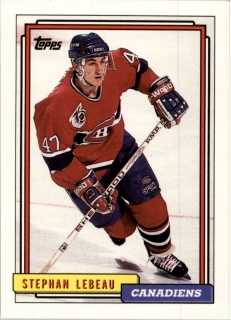 Hokejová karta Stephan Lebeau Topps 1992-93 řadová č. 69