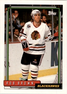 Hokejová karta Rob Brown Topps 1992-93 řadová č. 72