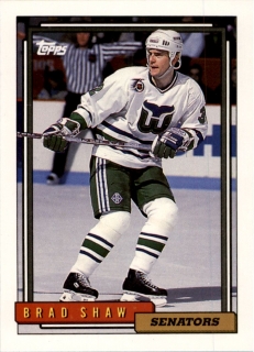 Hokejová karta Brad Shaw Topps 1992-93 řadová č. 89