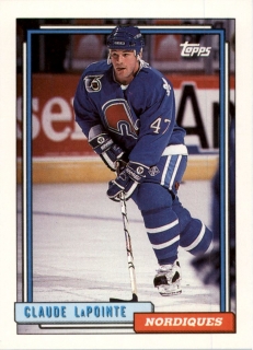 Hokejová karta Claude LaPointe Topps 1992-93 řadová č. 94