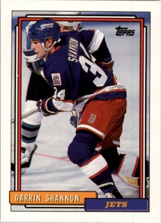 Hokejová karta Darrin Shannon Topps 1992-93 řadová č. 167