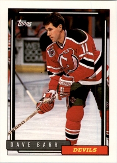 Hokejová karta Dave Barr Topps 1992-93 řadová č. 197