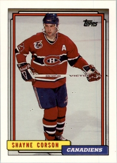 Hokejová karta Shayne Corson Topps 1992-93 řadová č. 201