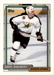 Hokejová karta Chris Dahlquist Topps 1992-93 řadová č. 231