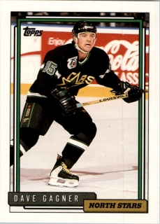 Hokejová karta Dave Gagner Topps 1992-93 řadová č. 254