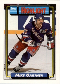 Hokejová karta Mike Gartner Topps 1992-93 Highlight č. 264